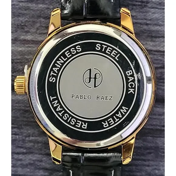 Rare Pablo Raez 35mm Manhattan Gem Studded Black Roman Watch